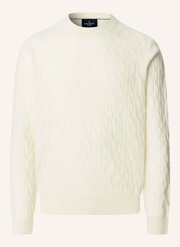 HACKETT LONDON Pullover LW CABLE CREW CREME