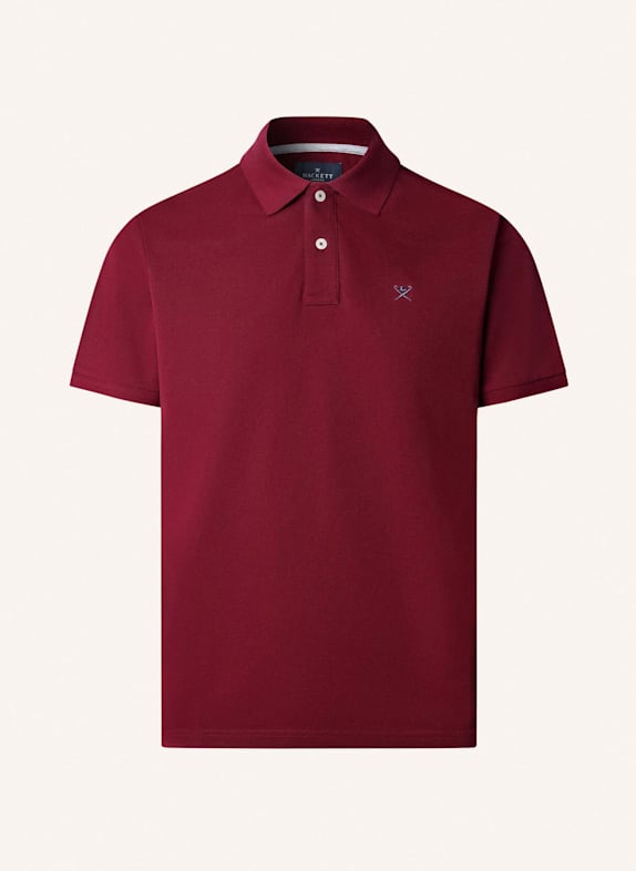 HACKETT LONDON Poloshirt SLIM FIT LOGO DUNKELROT