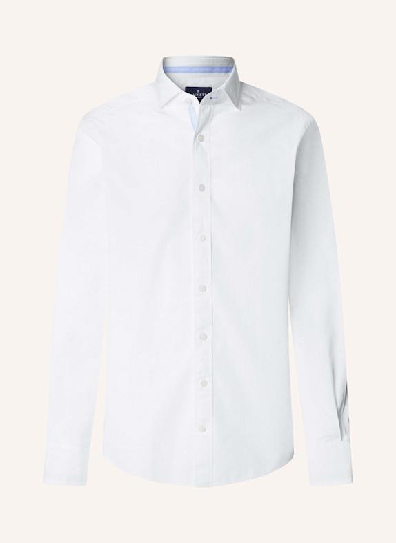 HACKETT LONDON Freizeithemd TEXTURE ENG STRIPE WEISS