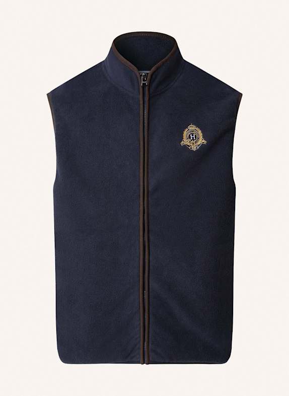 HACKETT LONDON Gilet HERITAGE CREST FLC FZ BLAU