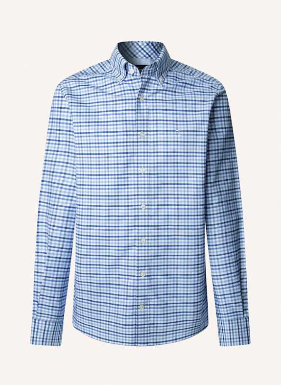 HACKETT LONDON Freizeithemd THREE COLOR GINGHAM HELLBLAU