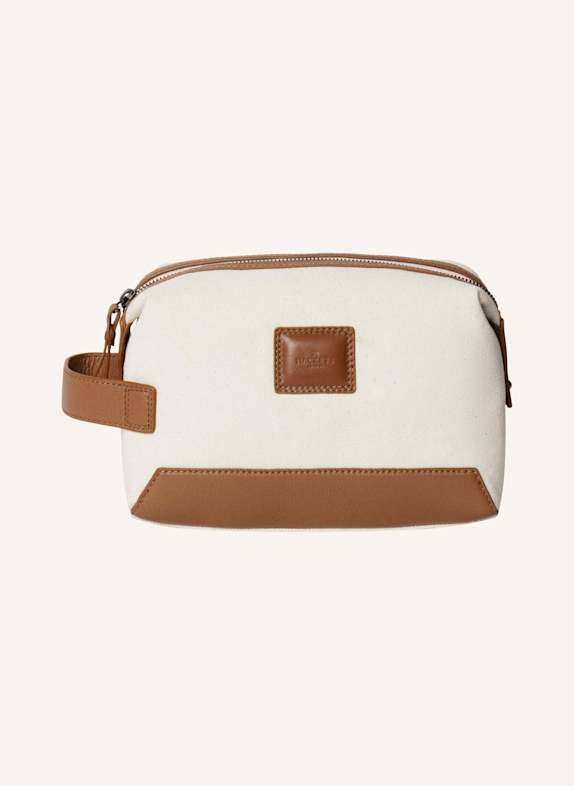 HACKETT LONDON Kosmetiktasche WELLS CANVAS WASHBAG CREME