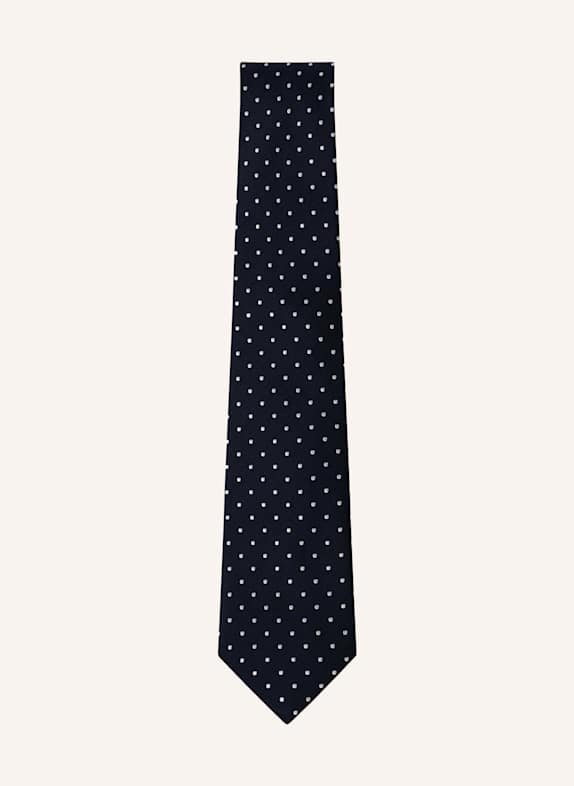HACKETT LONDON Krawatte TWILL MAYFAIR DOT DUNKELBLAU