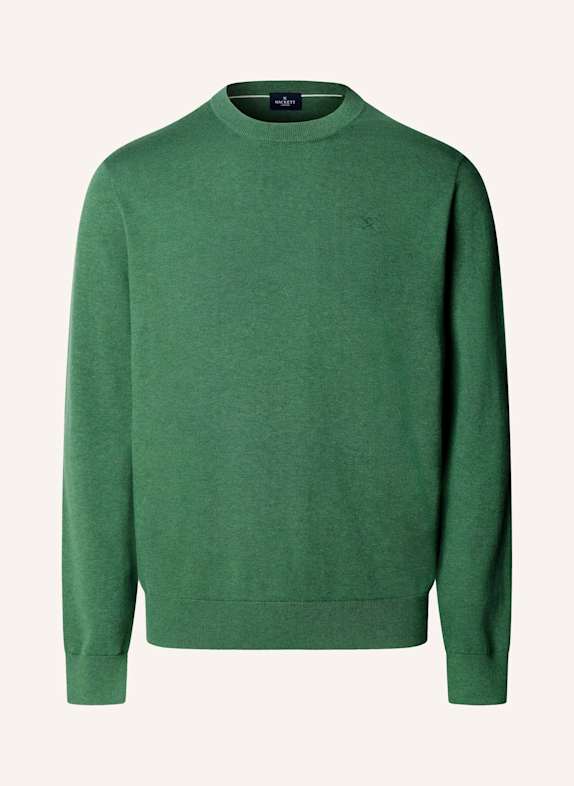 HACKETT LONDON Pullover COTTON SILK CREW GRÜN