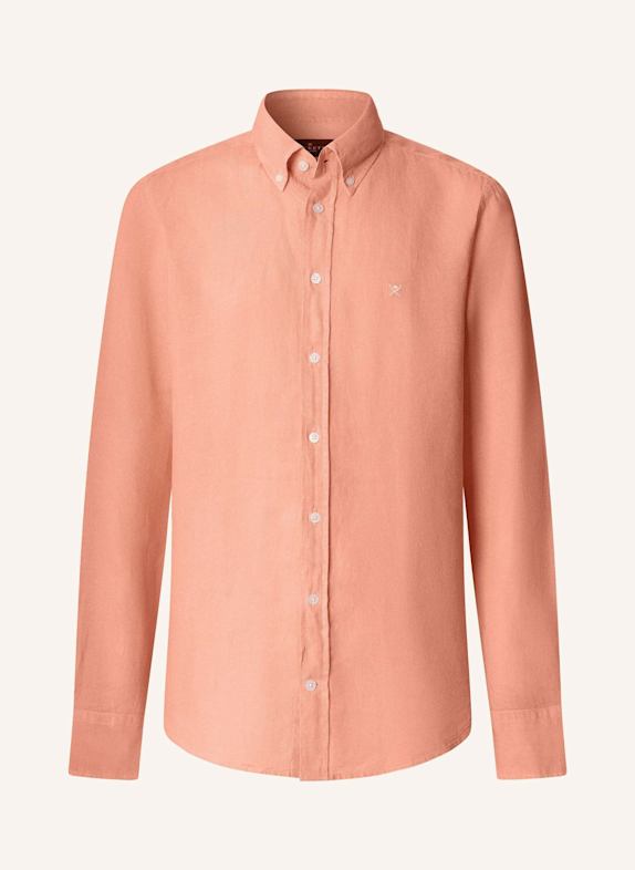HACKETT LONDON Freizeithemd ESS GMD LINEN BRPT ORANGE