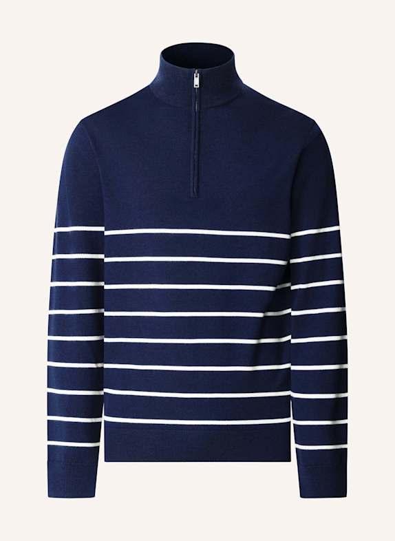 HACKETT LONDON Pullover STRIPE HALF ZIP BLAU