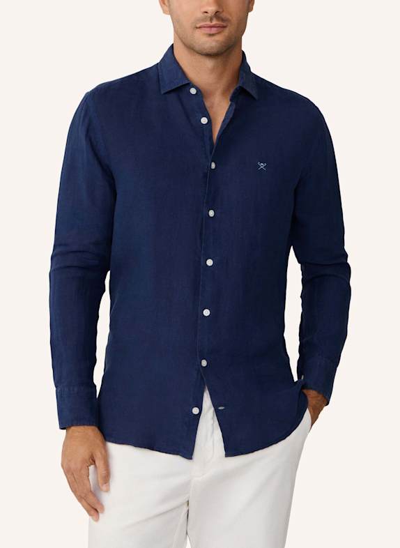 HACKETT LONDON Freizeithemd ESS GMD LINEN KENT BLAU
