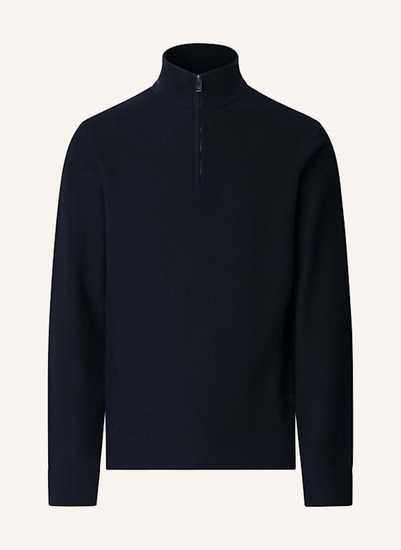 HACKETT LONDON Pullover HONEYCOMB HZIP BLAU