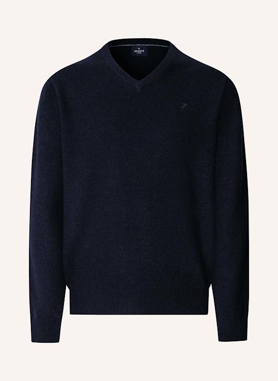 HACKETT LONDON Pullover LAMBSWOOL V NECK BLAU