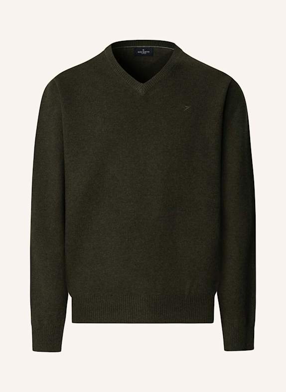 HACKETT LONDON Pullover LAMBSWOOL V NECK GRÜN