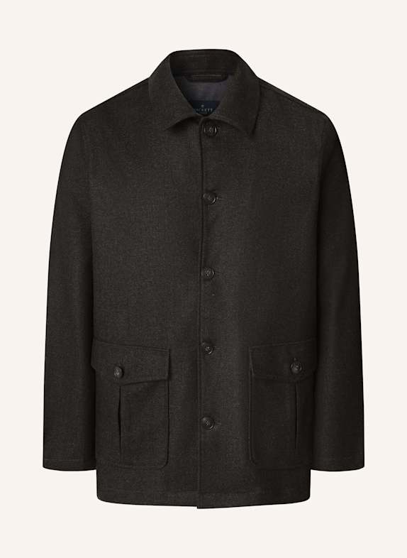 HACKETT LONDON Fieldjacket HBONE FLAN OVERSHIRT GRÜN