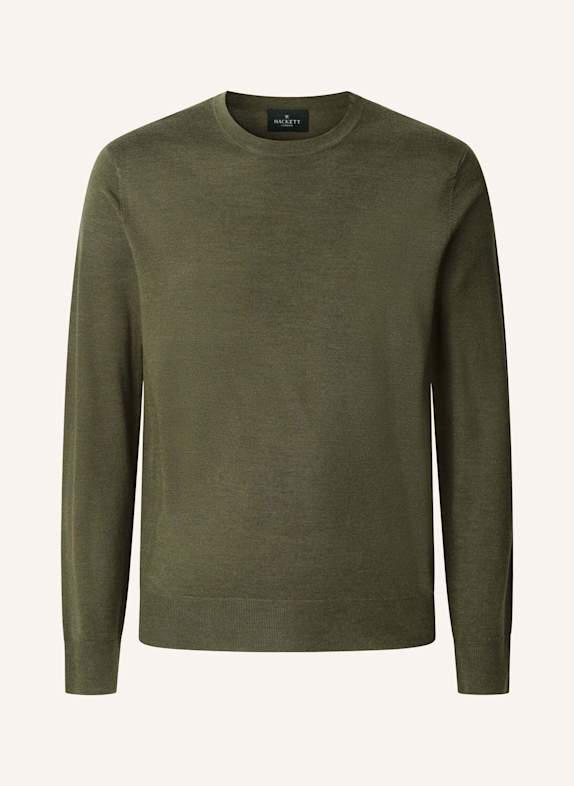 HACKETT LONDON Pullover GMD MERINO SILK CREW GRÜN