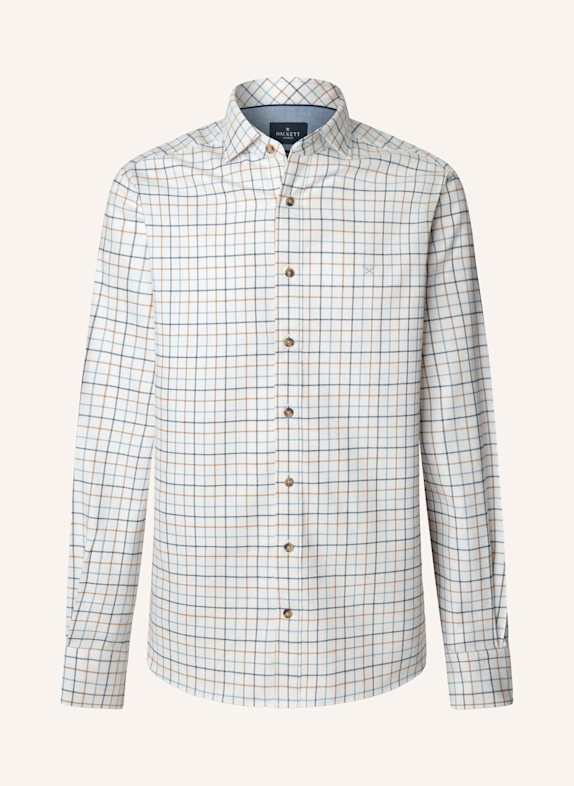 HACKETT LONDON Freizeithemd LGE FLANNEL TATTERSALL BLAU