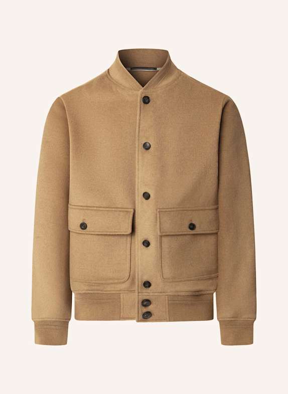 HACKETT LONDON Regenjacke WOOL BOMBER CAMEL
