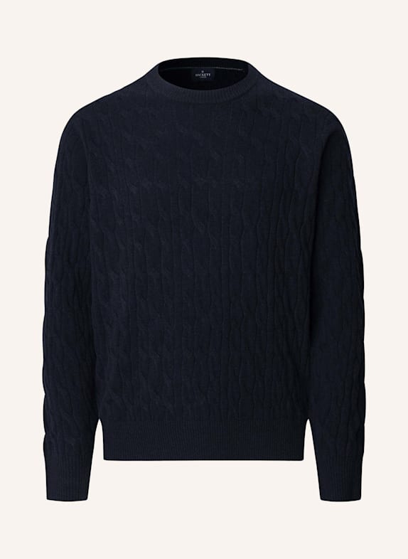 HACKETT LONDON Pullover LW CABLE CREW BLAU