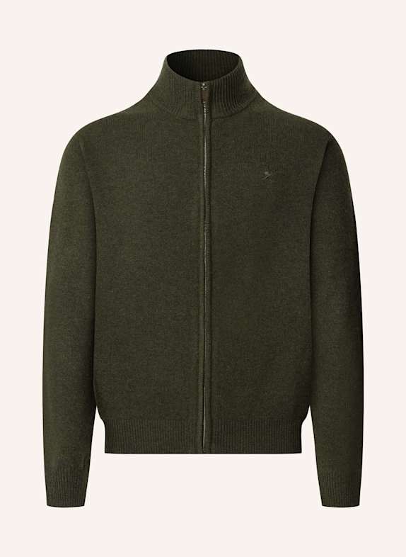 HACKETT LONDON Strickjacken Cardigan LAMBSWOOL FZIP GRÜN