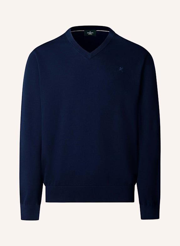 HACKETT LONDON Pullover ESS COTTON V NECK BLAU