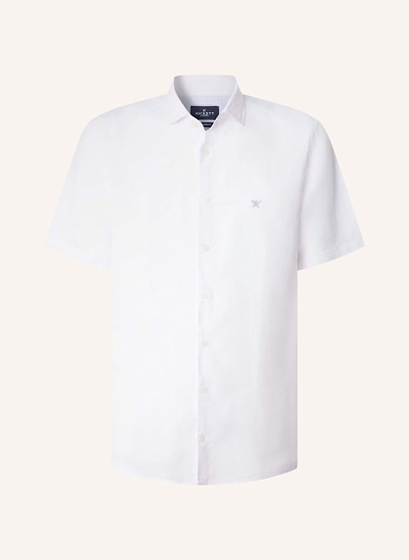 HACKETT LONDON Freizeithemd GMD LINEN SS WEISS