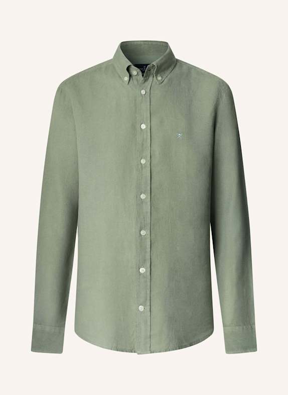 HACKETT LONDON Freizeithemd ESS GMD LINEN BRPT GRÜN