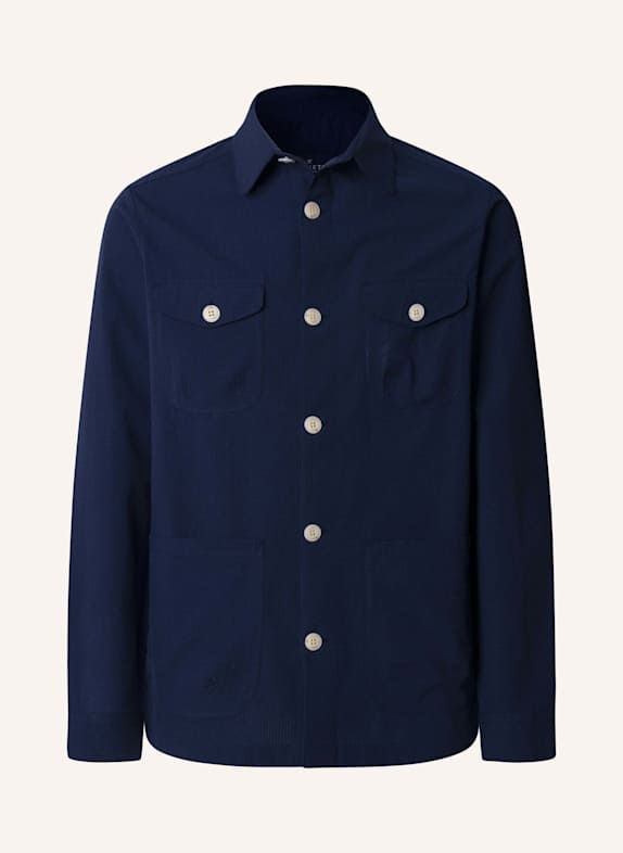 HACKETT LONDON Fieldjacket SEERSUCKER OVERSHIRT BLAU
