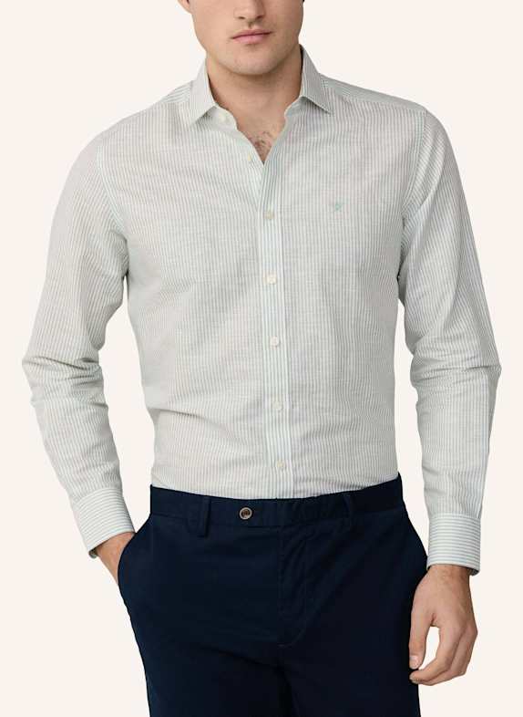HACKETT LONDON Freizeithemd ESS LINEN BENGAL GRÜN