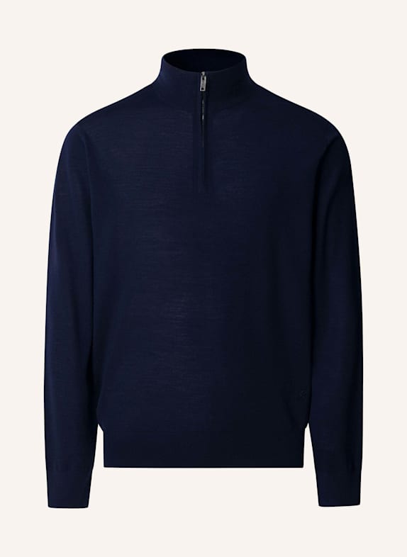 HACKETT LONDON Pullover ESS MERINO HZIP BLAU