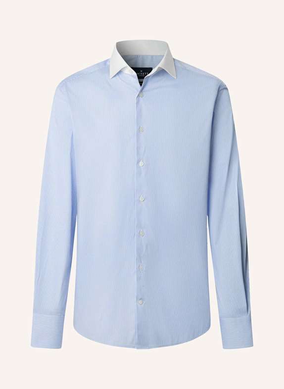 HACKETT LONDON Freizeithemd FINE STRIPE W COLLAR BLAU