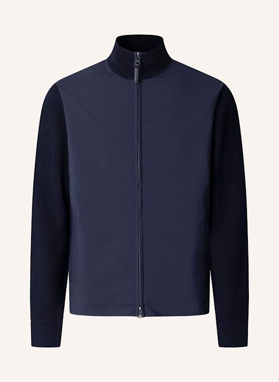 HACKETT LONDON Hoodiejacke TRAVEL NY/KNIT FZ HYB BLAU