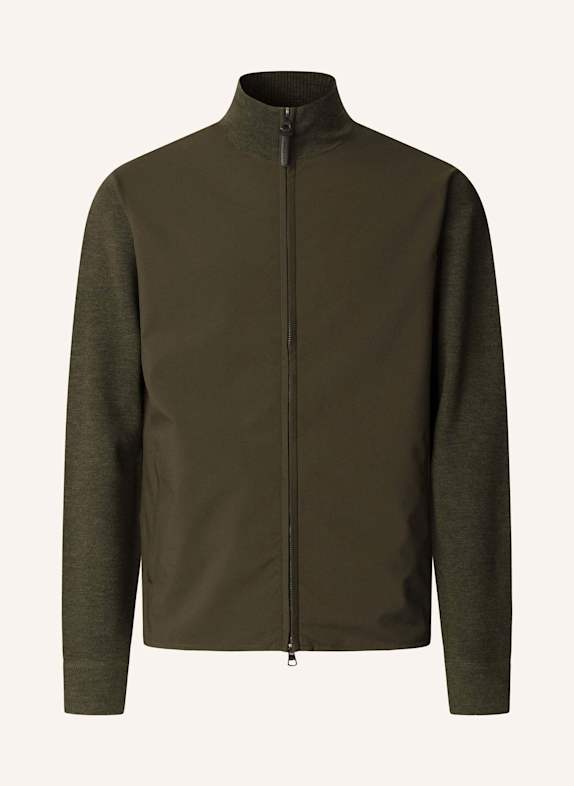 HACKETT LONDON Hoodiejacke TRAVEL NY/KNIT FZ HYB GRÜN