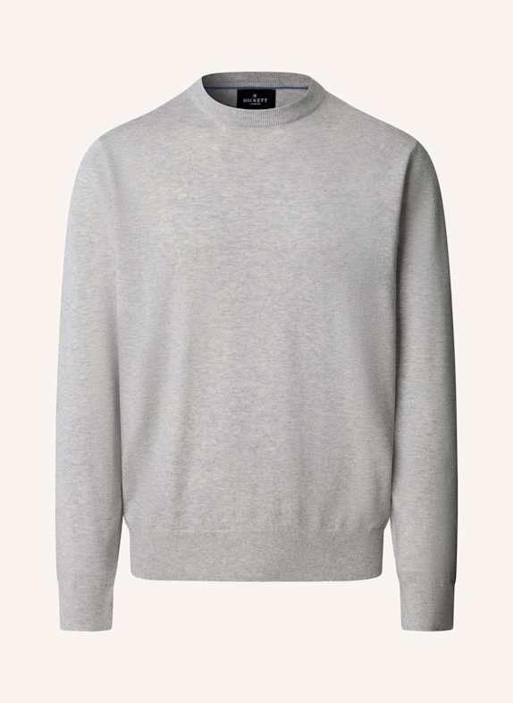 HACKETT LONDON Pullover COTTON CASH CREW GRAU