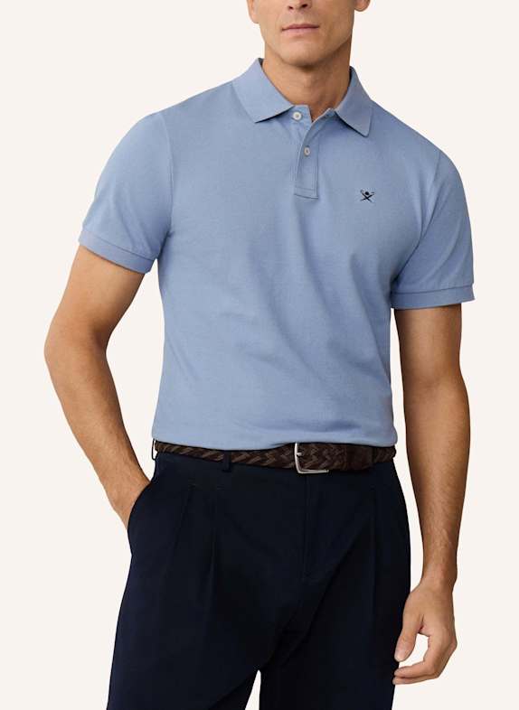 HACKETT LONDON Poloshirt SLIM FIT LOGO BLAU