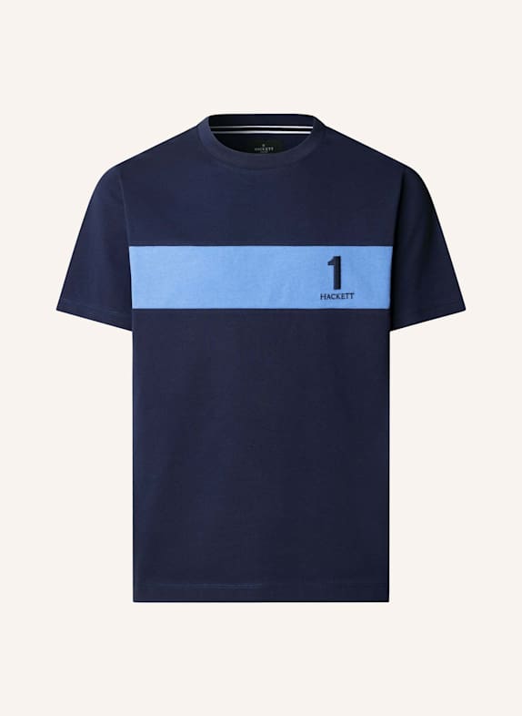 HACKETT LONDON T-Shirt HERITAGE NBR PANEL T BLAU