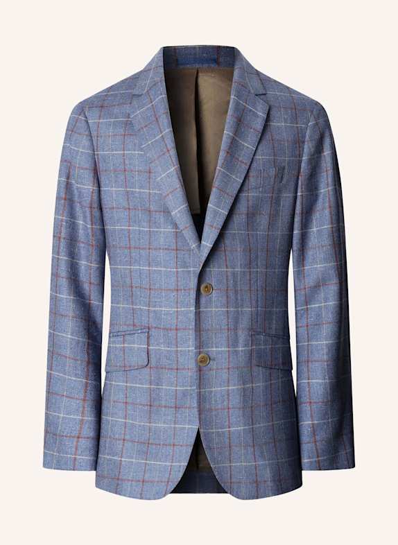 HACKETT LONDON Blazer SILK WOOL TATTERSALL BLAU