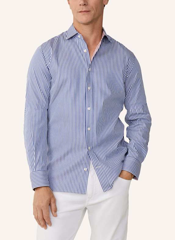 HACKETT LONDON Freizeithemd DOUBLE FACE BENGAL STR DUNKELBLAU