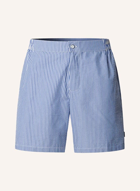 HACKETT LONDON Badeshorts SEERSUCKER TAILORED BLAU