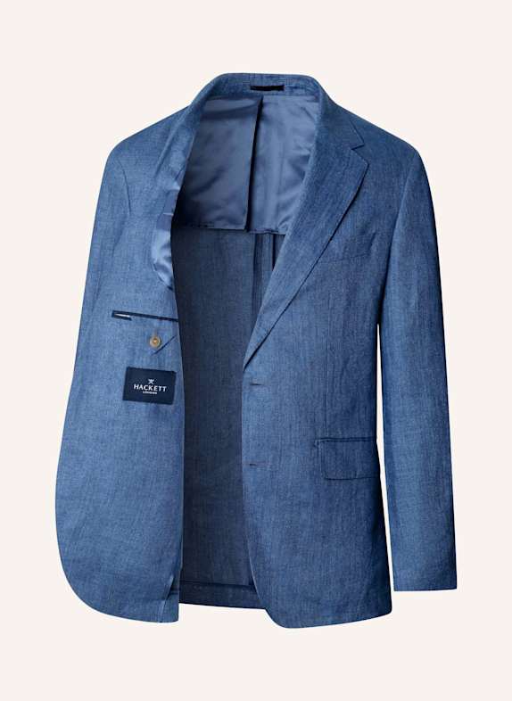 HACKETT LONDON Sakko LINEN DELAVE HOPSACK BLAU