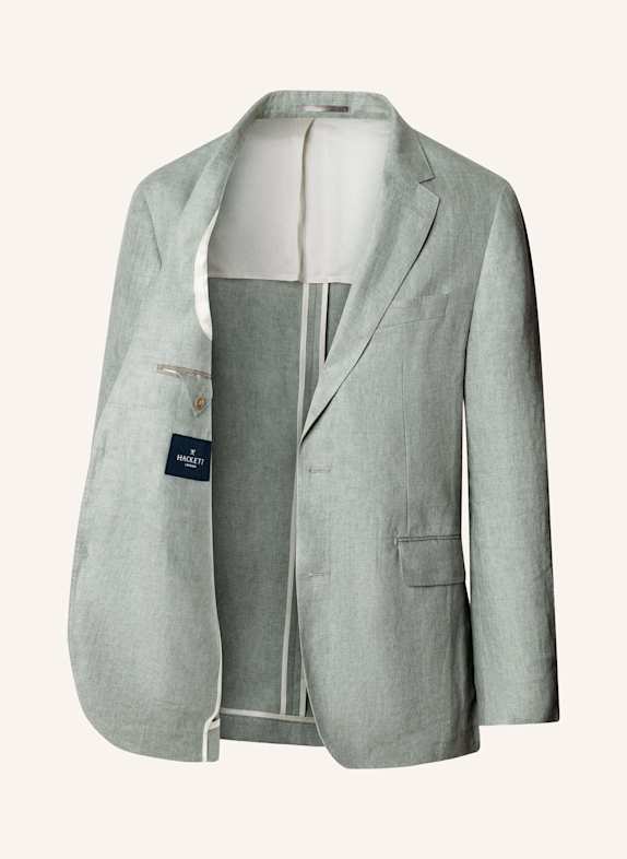 HACKETT LONDON Sakko LINEN DELAVE HOPSACK HELLGRÜN