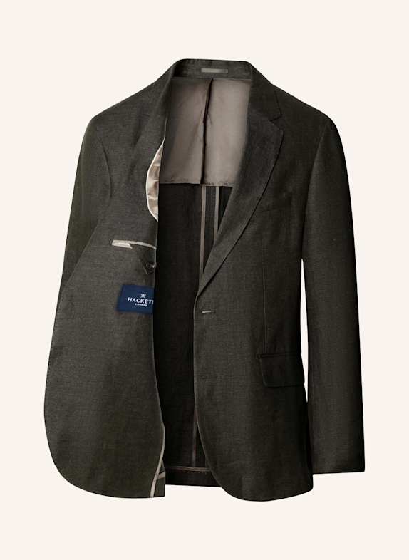 HACKETT LONDON Sakko LINEN DELAVE HOPSACK KHAKI