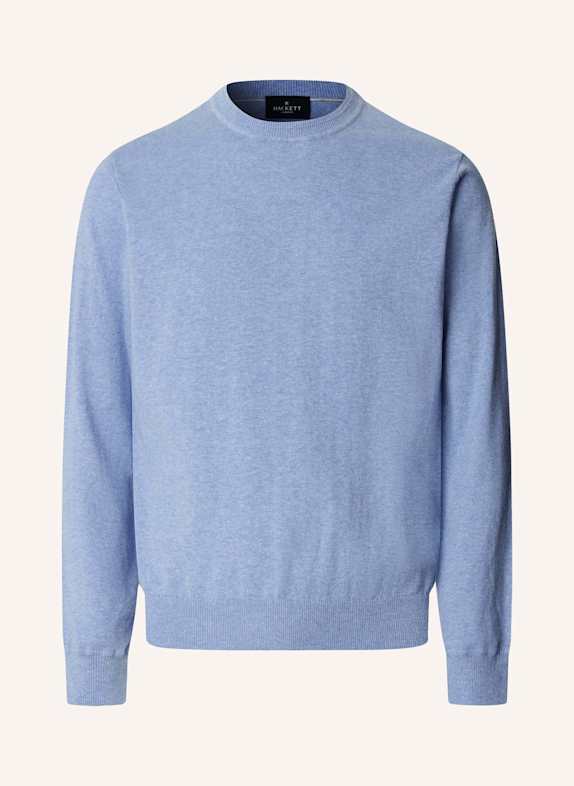 HACKETT LONDON Pullover COTTON LINEN CREW BLAU