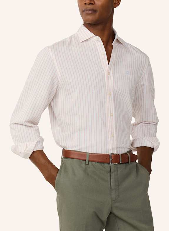 HACKETT LONDON Freizeithemd COT LIN SUMMER STRIPE ORANGE