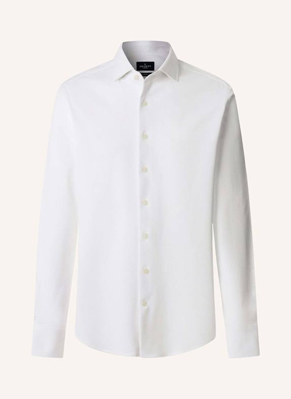 HACKETT LONDON Freizeithemd PIQUE JERSEY SHIRT WEISS
