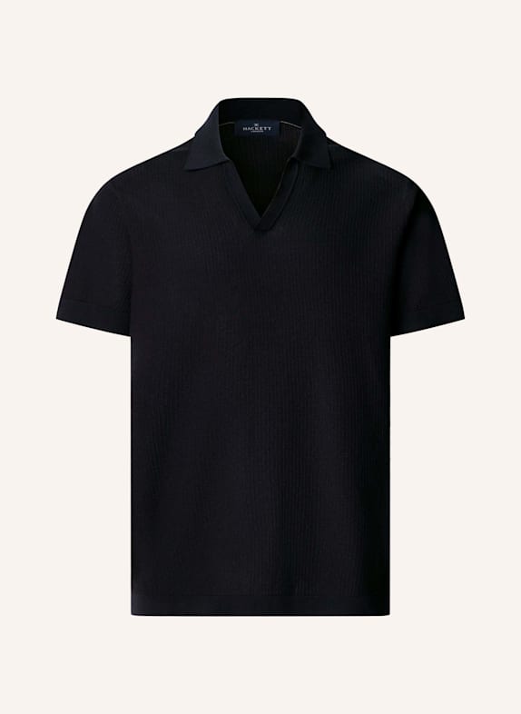 HACKETT LONDON Poloshirt RIVIERA KNIT SS POLO BLAU