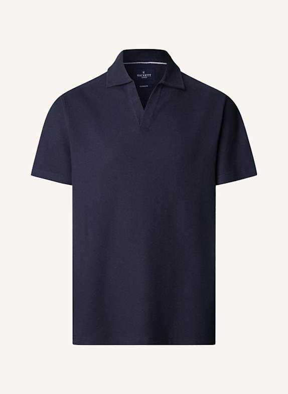 HACKETT LONDON Poloshirt TEXTURE HONEYCOMB JCLR BLAU