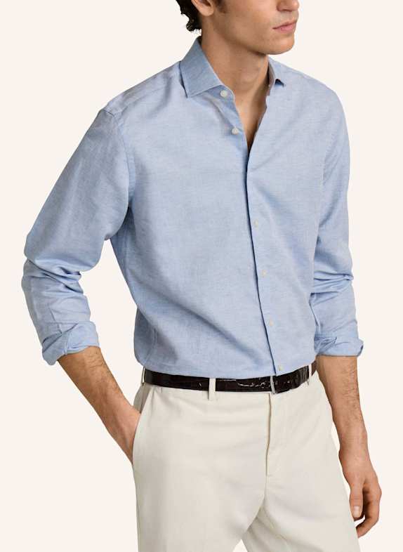 HACKETT LONDON Freizeithemd COT LIN SOLID BLAU