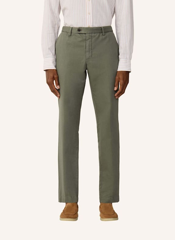 HACKETT LONDON Chino COTTON LINEN CHINO GRÜN