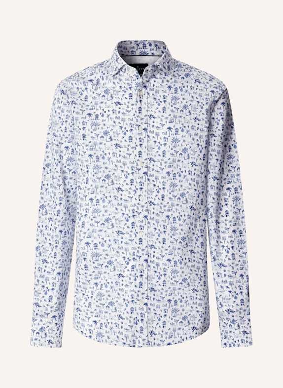 HACKETT LONDON Freizeithemd ISLAND PRINT BLAU