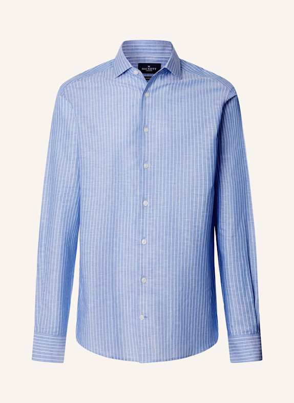 HACKETT LONDON Freizeithemd COT LINEN BLAZER STR BLAU