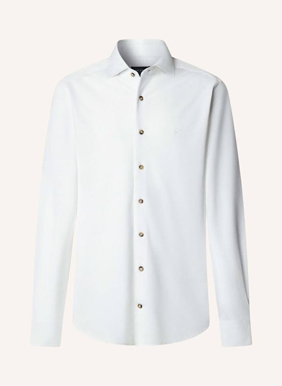 HACKETT LONDON Freizeithemd MELANGE JERSEY PIQUE WEISS