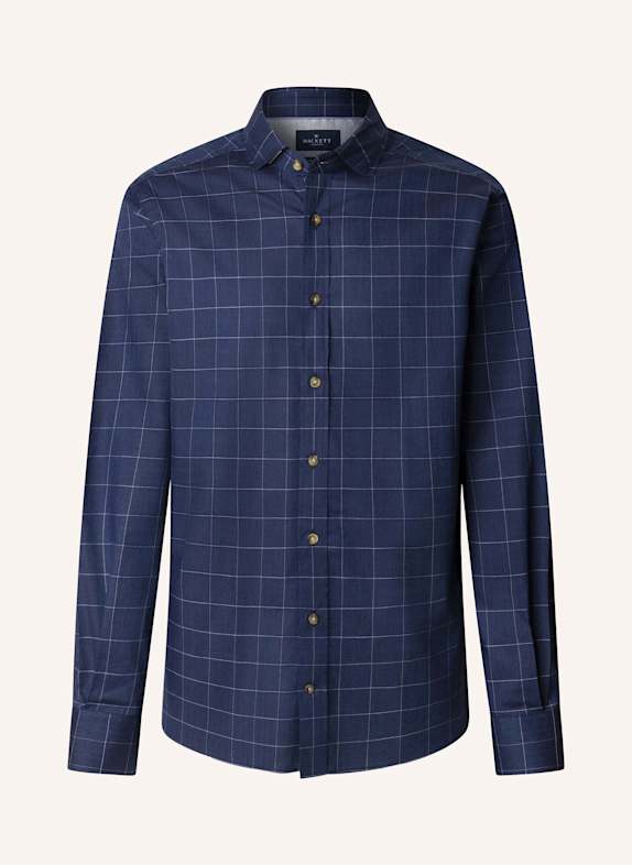 HACKETT LONDON Freizeithemd FLANNEL WINDOWPANE BLAU