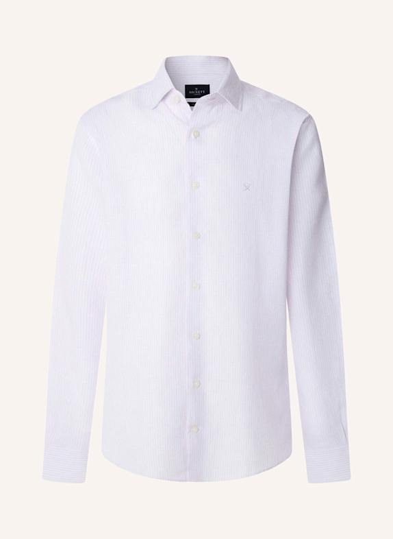 HACKETT LONDON Freizeithemd LINEN STRIPE LILA
